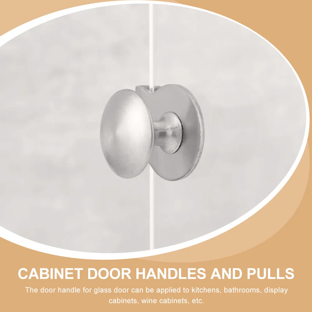 

2pcs Glass Door Handles Glass Pulls For Cabinet Display No Drill Door Locks Smooth Surface Elegant Design Easy