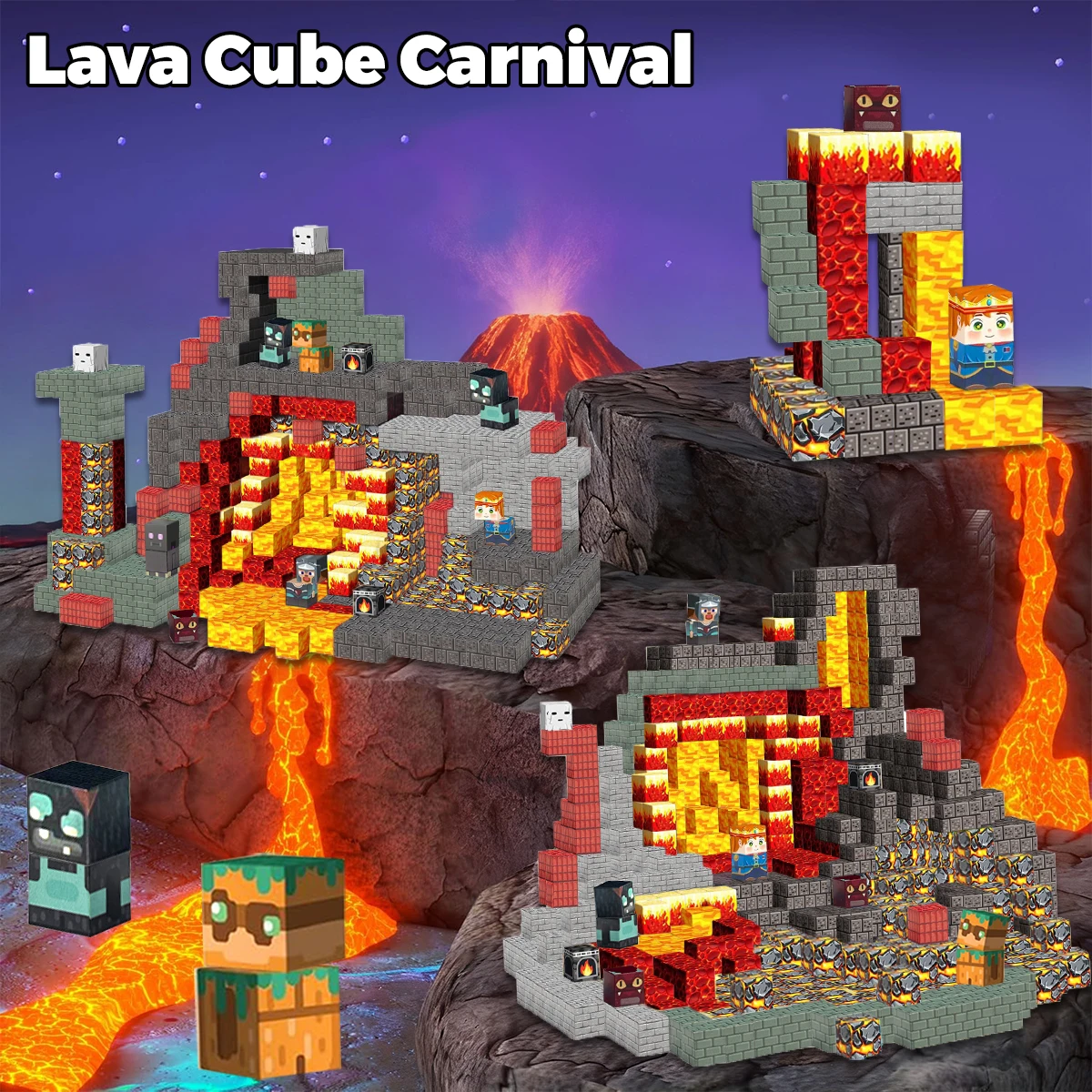 80/150/200PCS 자석 블록 건축 세트 3세 이상 어린이용 자석 큐브 세트 STEM 몬테소리 감각 장난감