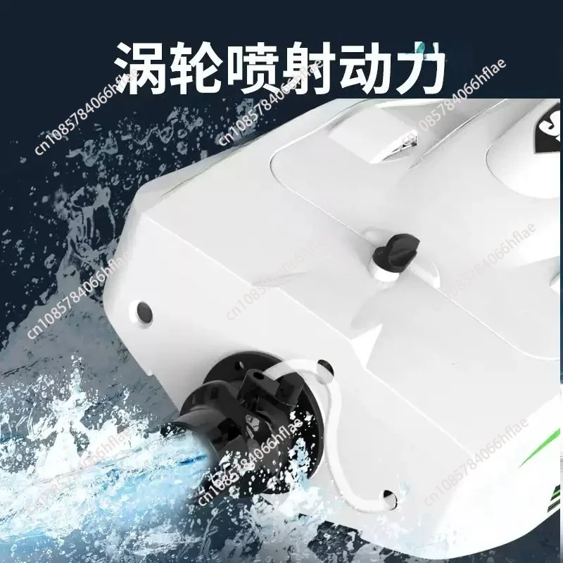 Speedboat Toy High Speed Turbo Jet Speedboat 30km/h Brushless Electric Yacht Model Remote Control Racing Speedboat