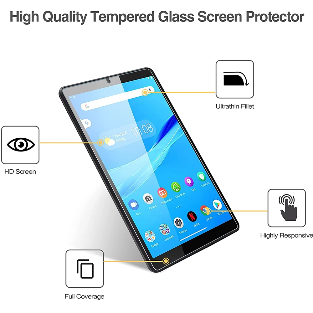 Gehärtetem Glas Für Lenovo TAB M8 2nd 3rd TB-8506 8505F 8705F 8,0 zoll 2019 Display-schutzfolie Anti-Scratch 9H Härte 2,5 D