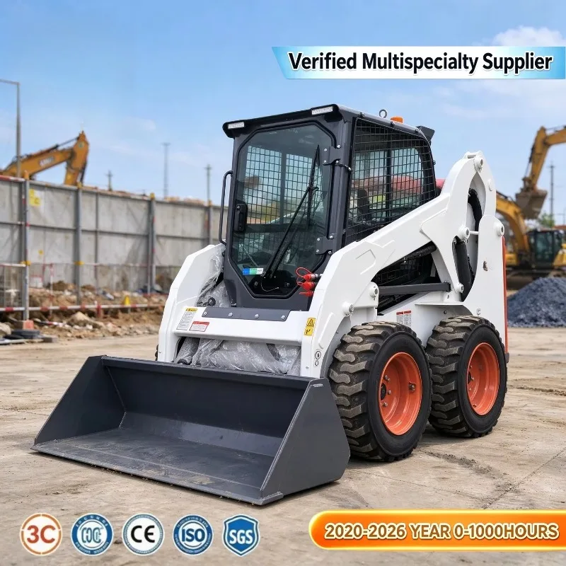 Skid Steer Loader Hydraulic Compact Construction Loader Mini Front End Loader Multi Function Loading Equipment Material