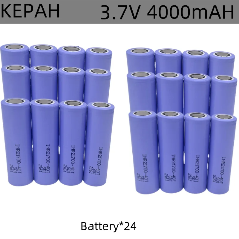 INR21700-40T Battery Rechargeable Battery 3.7V 4000mAh 50A Power Li-ion High Discharge Batteries for Electrical Toolsr