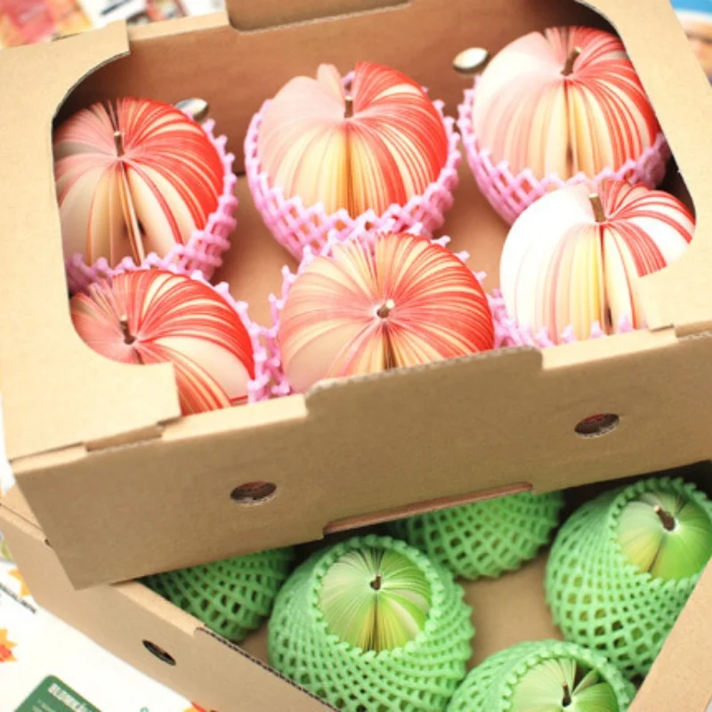 5 Pcs Creative And Personalized Stationery Diy Fruit Sticky Notes Apple Sticky Notes Fruit Sticky Notes High Aesthetic Value