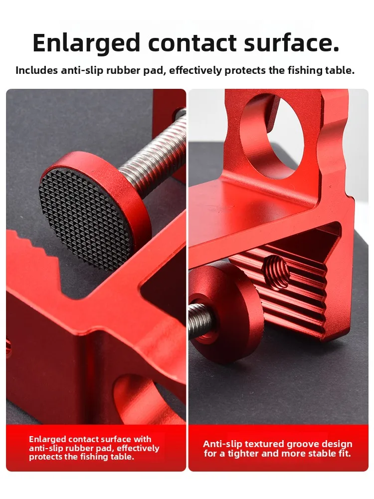 قاعدة مظلة جديدة مضادة للانزلاق من سبائك الألومنيوم والمغنيسيوم لمنصة الصيد، تصميم انزلاقي بفتحتين، مثبت مقاوم للرياح