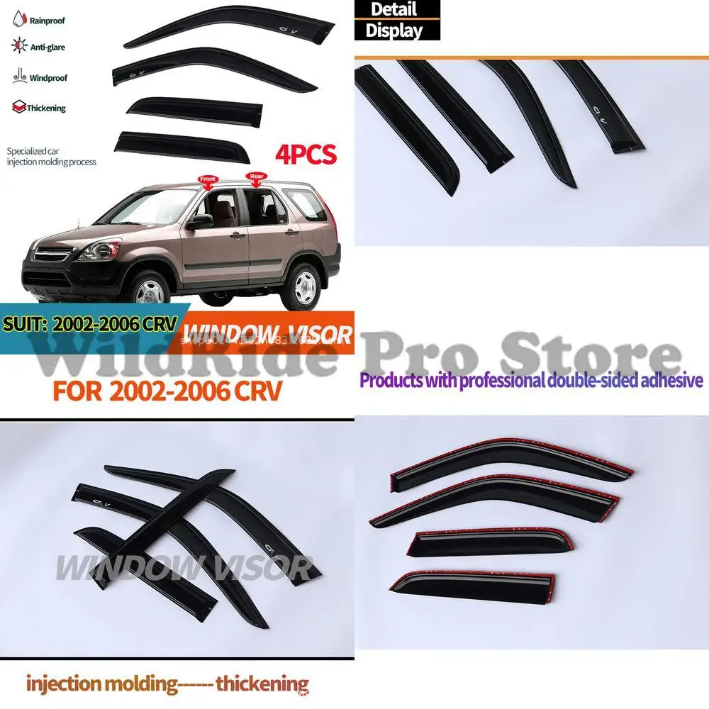 

1 set For HONDA CRV 2nd Generation Window Rain Visors for HONDA CR V 2002 2006