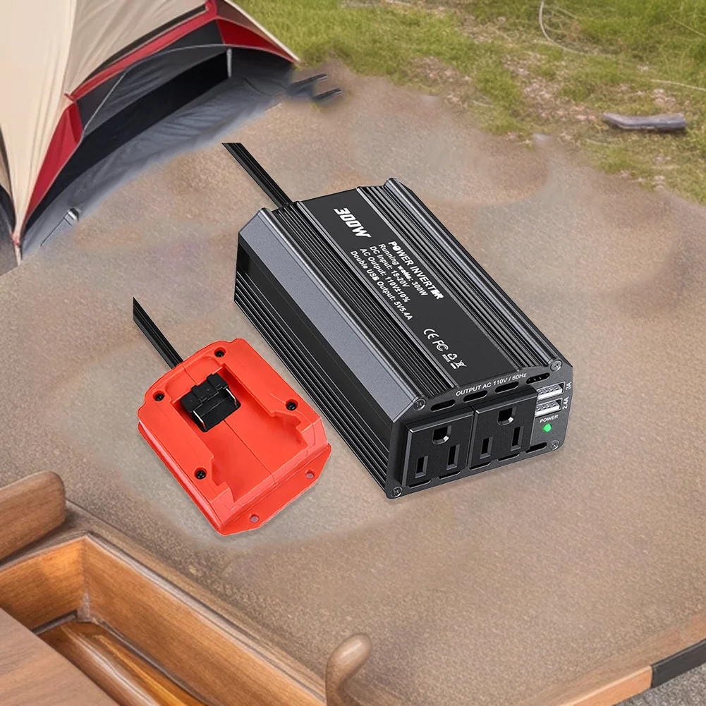For Camping For Construction Sites As Shown 18V To 110V Inverter 110V AC Output 300W Max Output DC To AC Conversion