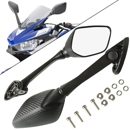Espejo retrovisor lateral para motocicleta, espejos retrovisores de punto ciego para YZF R3 2015-2017 R25 2014-2016 YZF-R3 YZF-R25