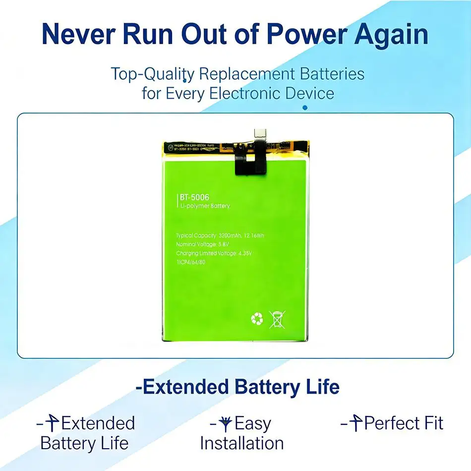 

Аккумулятор для мобильного телефона BT-5006 для Leagoo Power 2, 3200 мАч, высокая емкость