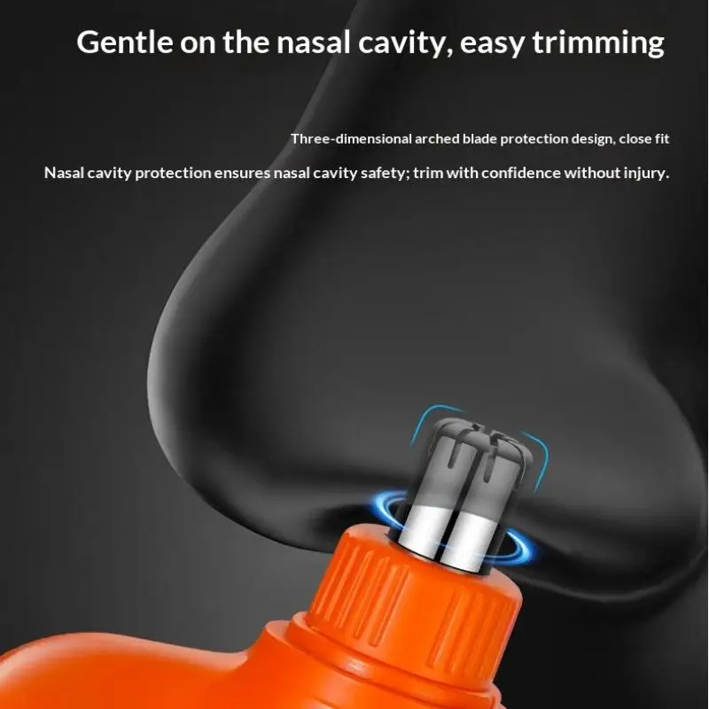 Painless Nose Hair Trimmer Thumbs Up Design Waterproof Hair Remover 1 Set for Men Daily Personal Grooming Gift