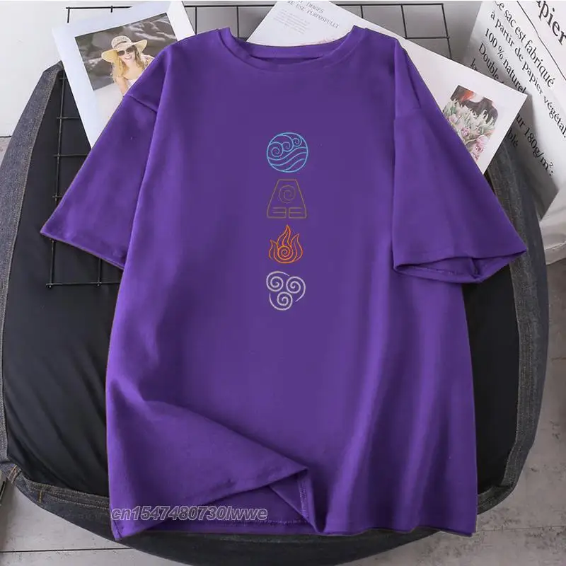 Printing 100% Cotton Casual Tops Tees Avatar The Last Airbender Woman Man T-Shirts 2021 New Clothing Round Neck Camisetas