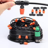 10-50M Garden Watering Misting Irrigation System Automatic Garden Water Set Mist Nozzle with 4/7mm Tee Spray Irrigation Kit