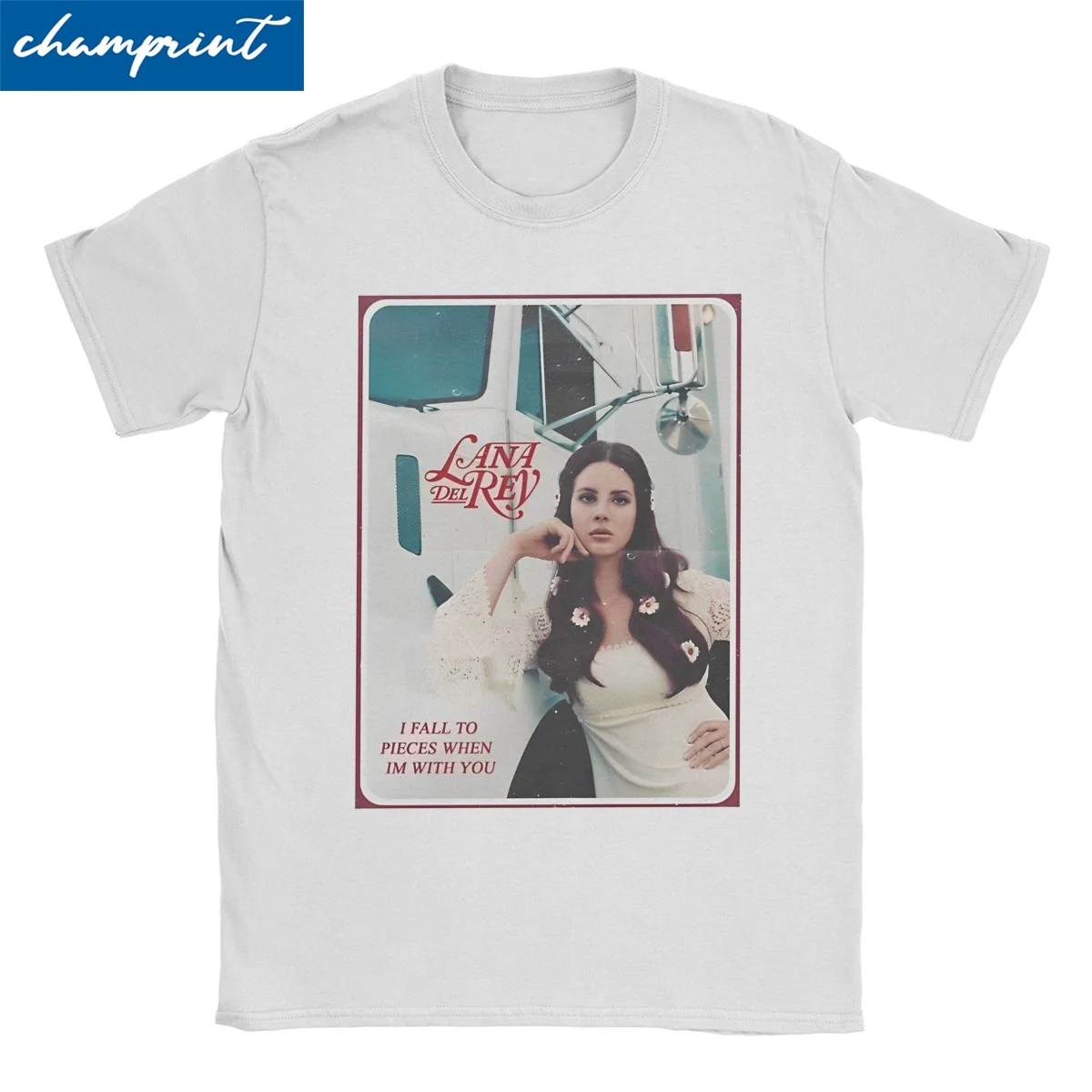 I Fall Pieces Lana Del Rey T Shirt Men Women Pure Cotton Unique T-Shirt Hip Hop Music Album Tees Short Sleeve Clothes Big Size