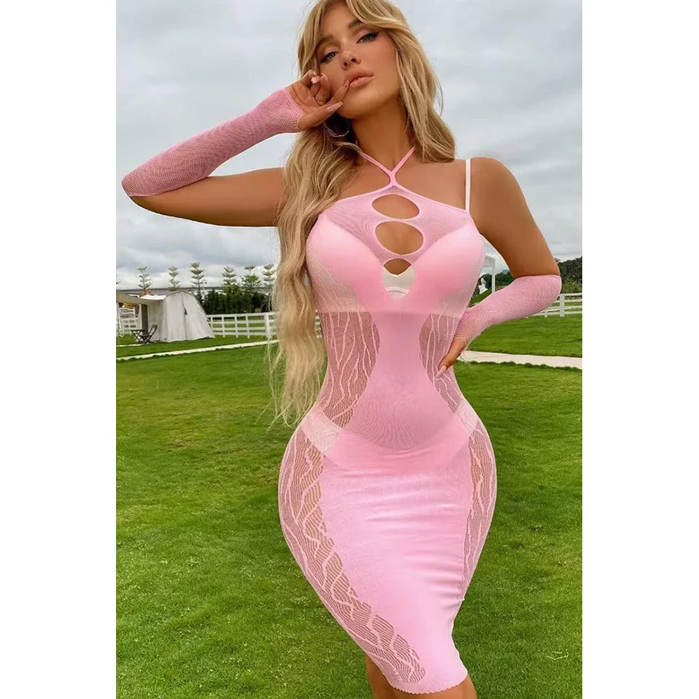 Women's Night Club Wear High Elastic Bodycon Dress Erotic Bodydolls Underwear Exotic Apparel Adult Sexual Tight Lingerie