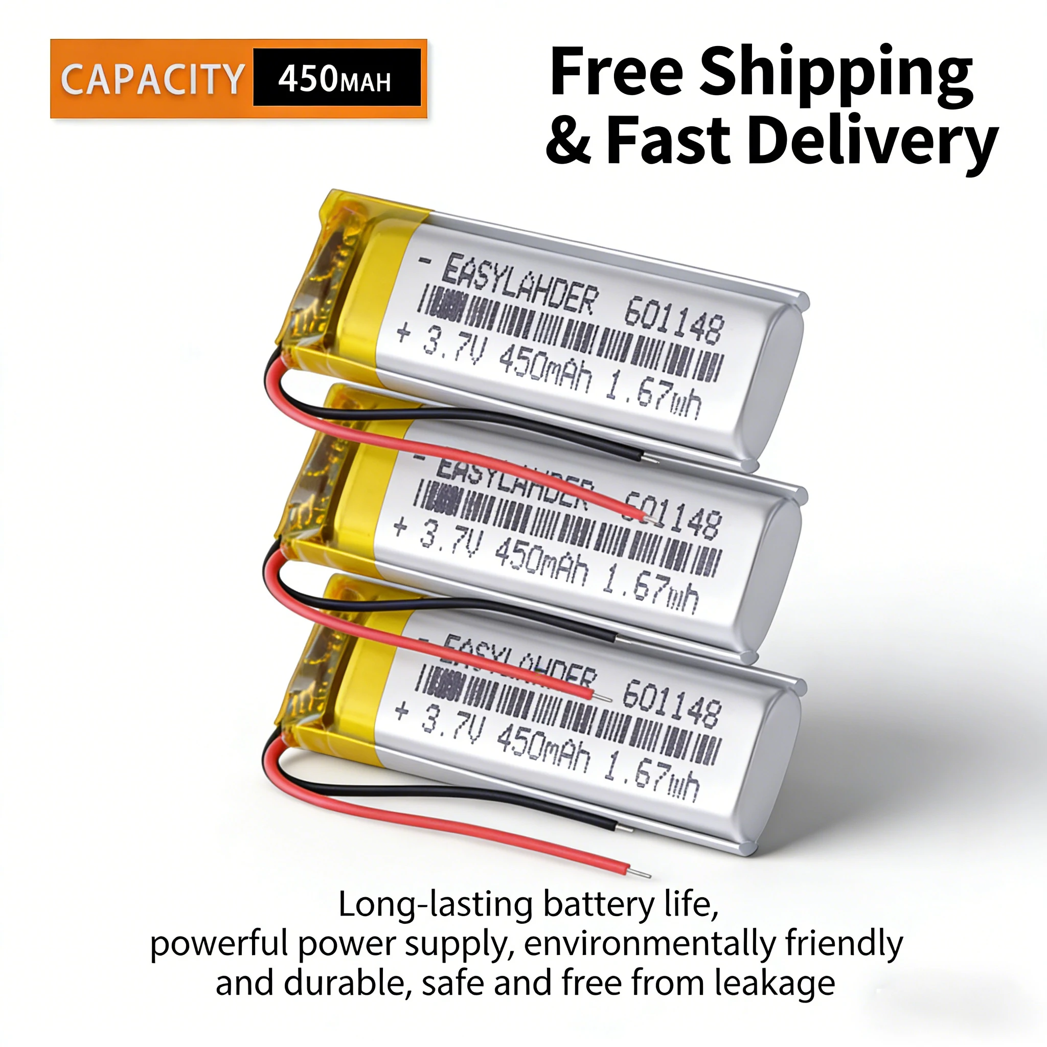 

3.7V 450mAh Lithium Polymer Battery for Mad Catz R.A.T. 9 Gaming Mouse, 601148 Replacement Rechargeable Accumulator