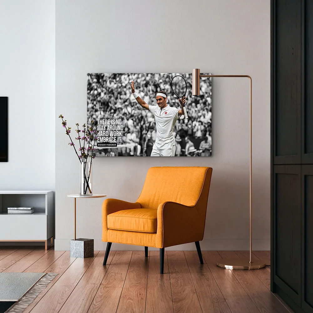 Modern World Tennis Wall Art R-Roger F-Federer Oil On Canvas Posters Prints Living Room Bedroom Decoration Gifts Office Wall Art