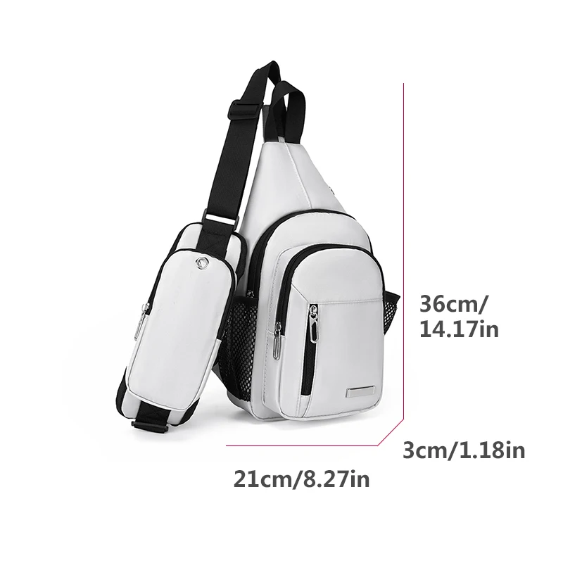 New Fashion Men\'s Chest Bag Trend Casual Single Shoulder Crossbody Bag Outdoor Waterproof Mobile Phone Bag