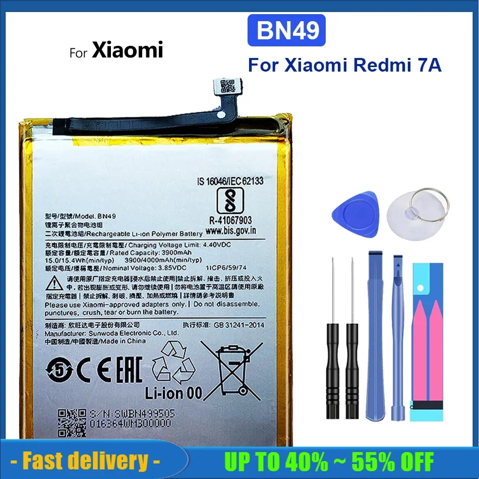 BN49 4000mAh Replacement Mobile Phone Battery For Xiao Mi Redmi 7A Redmi7A Redmi 7 A For Redrice Smartphon Batteries