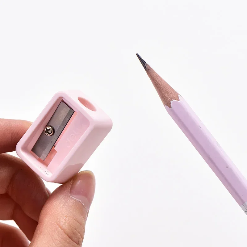 6 قطعة جديد موثوقة معدن قلم رصاص مبراة ثقب مزدوج الرسم الكتابة مبراة