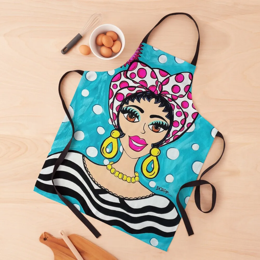 

Turquoise Bread Girl Apron professional kitchen Things For Home And Kitchen Trim Cloth Men gift Apron