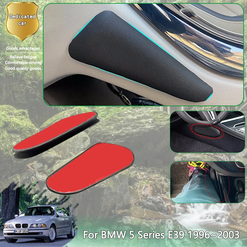 

For BMW 5 Series E39 MK4 1996~2003 1997 1998 Car Thigh Support Cushion Center Control Leg Knee Rest Cushions Elbow Pad PU Lether