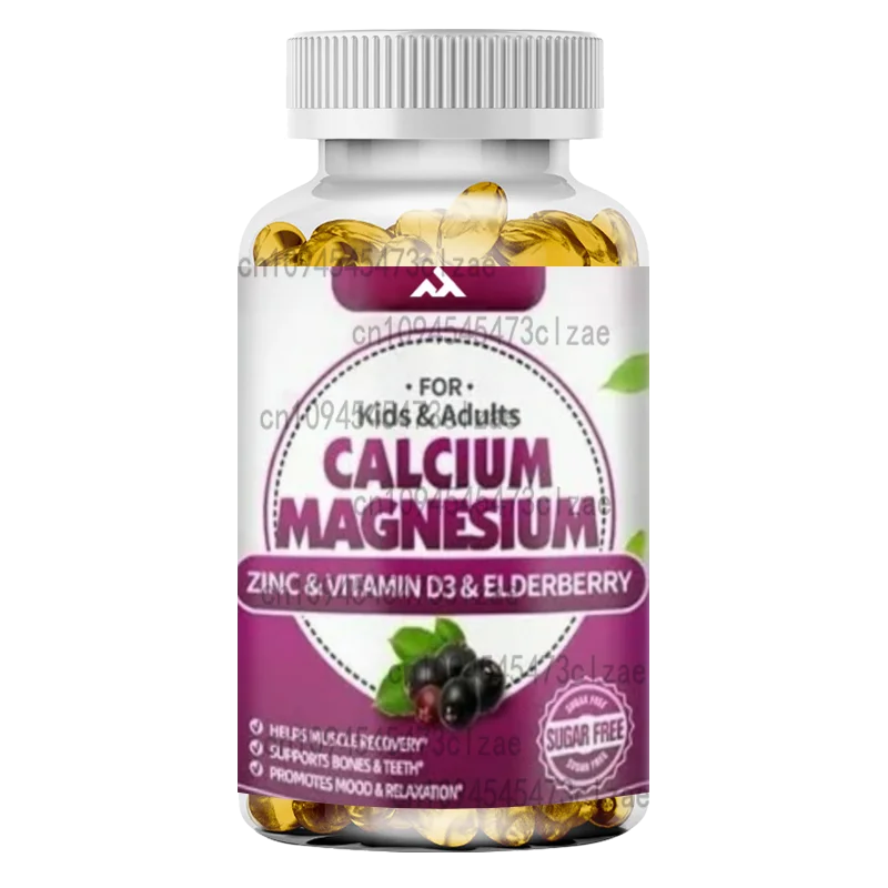 

Women's Calcium Magnesium Zinc Gummies, High Absorption Calcium Magnesium Supplements, for Bone Strength Vegetarian 60 Capsules