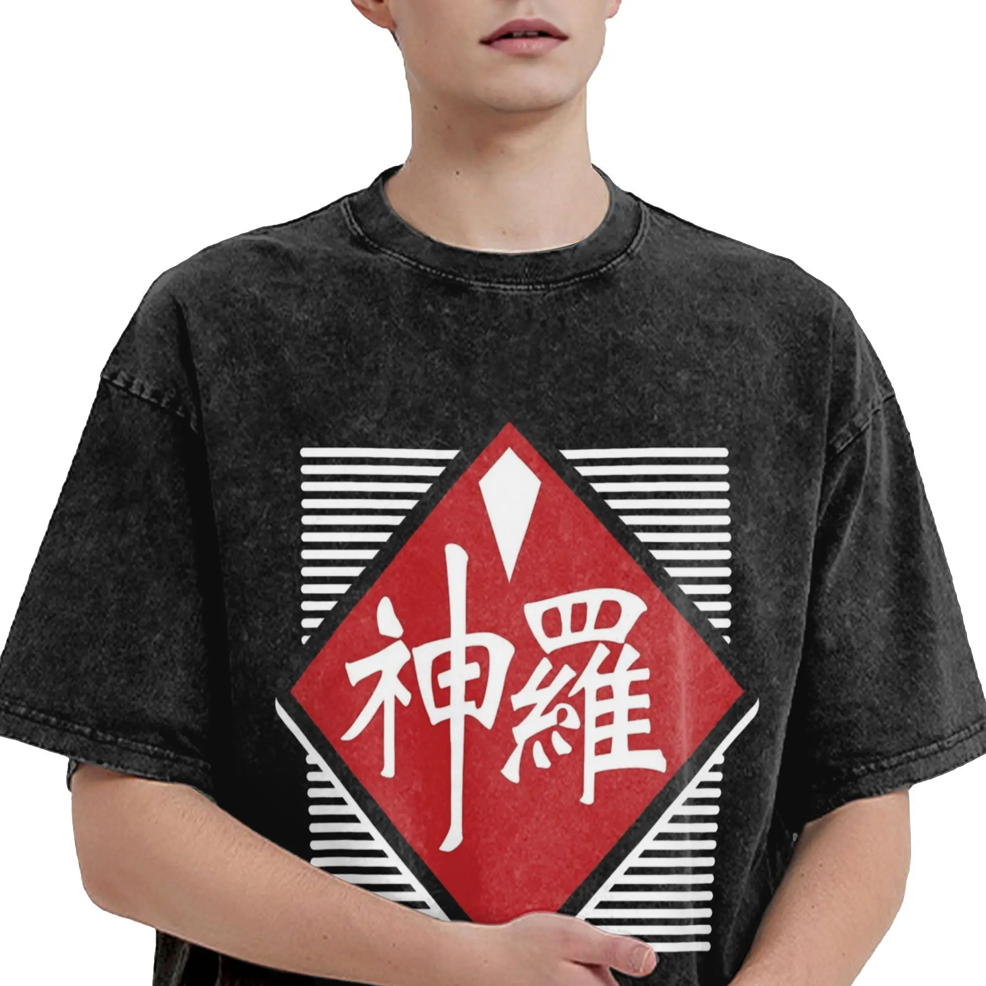 فاينل فانتسي السابع شينرا كورب غسلها تي شيرت الرجال Y2K الأساسية تي شيرتات قطن الصيف س الرقبة العصرية كول تيز فضفاضة كبيرة الحجم القمم