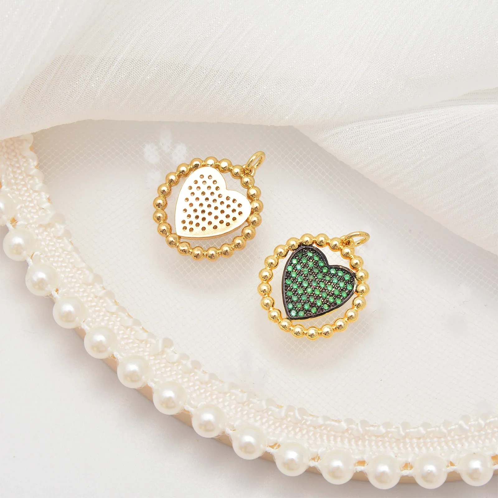 5 Pieces Color Lady Pendants Zircon Jewelry for DIY Necklace Earring Bracelet Making Supplies Evil Eyes Heart Shape Accessories