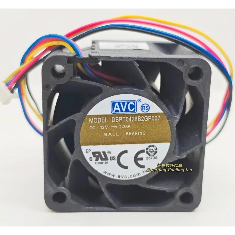 NEW Cooler Fan for AVC DBPT0428B2GP007 4028 12V 2.35A Temperature Control 4 Wire PWM Cooling Fan 4cm