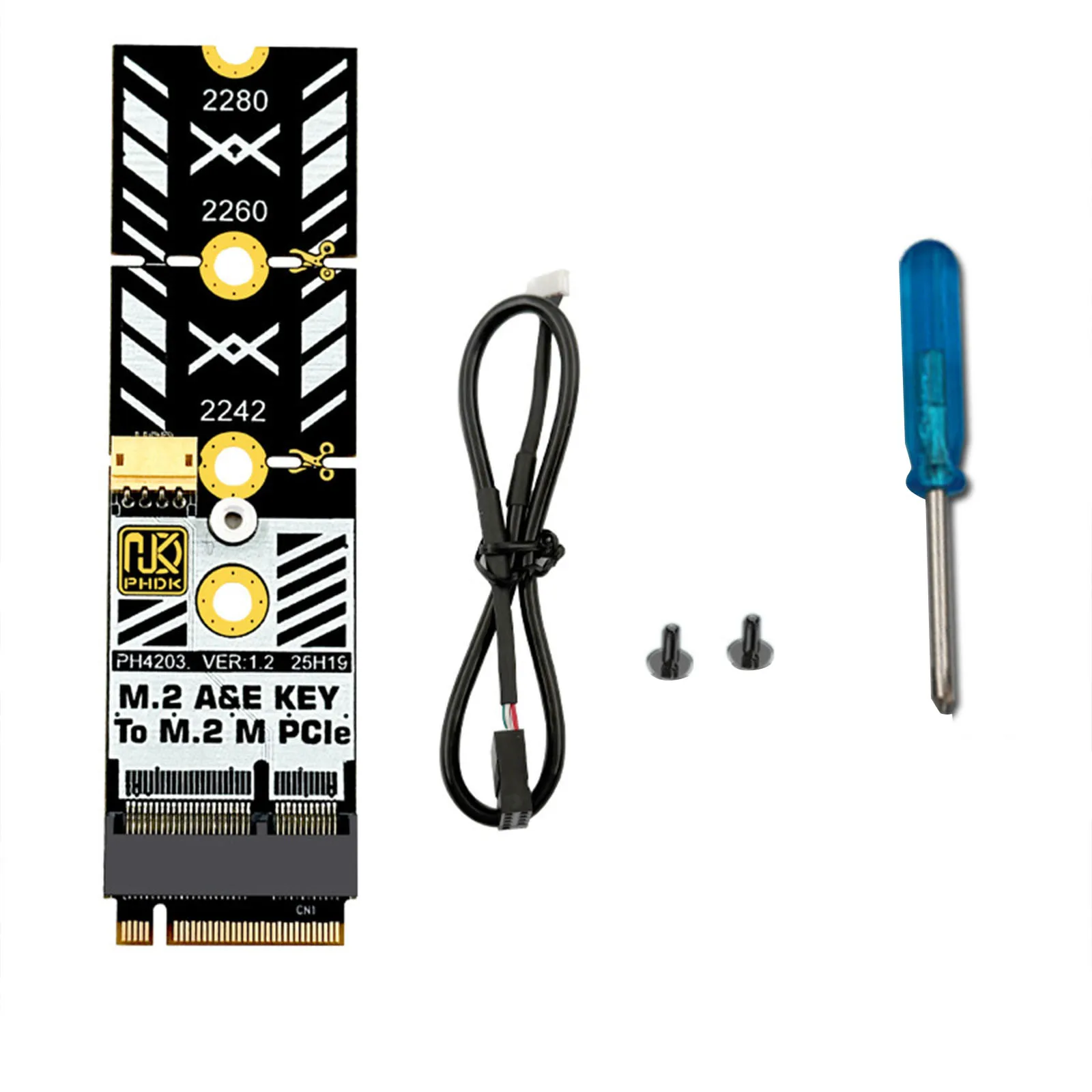 Adapter for M.2 WiFi Card To NVMe Tools Included M.2 WiFi Interface A/E To M Key Expansion Card for 2230 2242 2260 2280 SSD