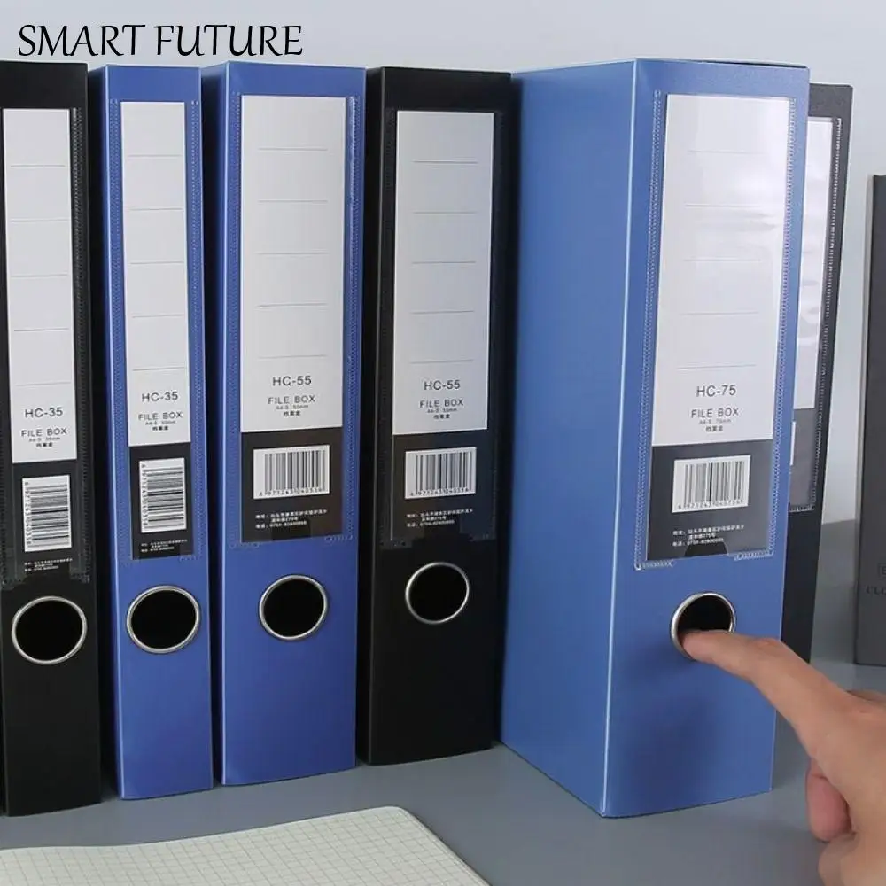 

Multifunctional Black Blue A4 File Folder Dustproof Thickened Paper Storage Box PP Plastic Document Case Contract