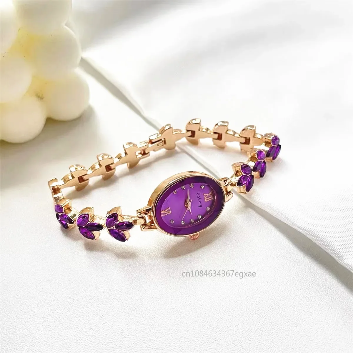 Женские часы, роскошные часы с инкрустацией стразами для часов в виде клевера, водонепроницаемые овальные женские модные кварцевые наручные часы с браслетом