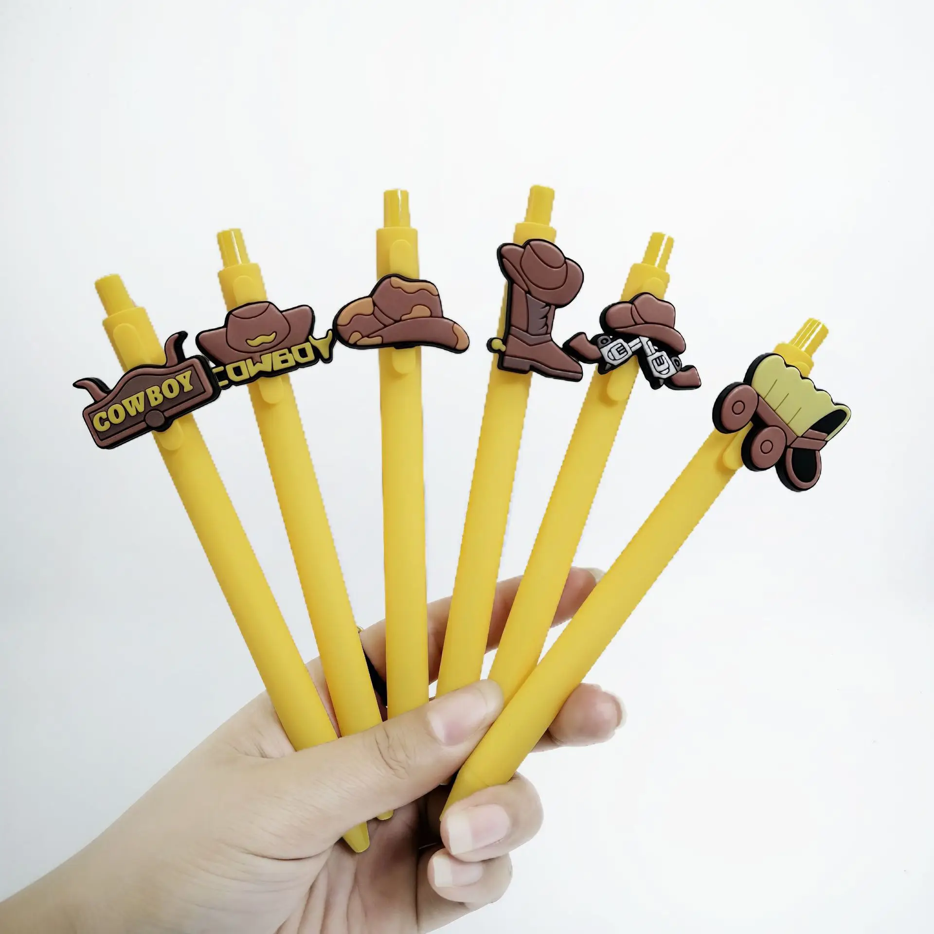 2025 جديد الأصفر الدنيم سلسلة التصحيح القلم PVC لينة المطاط على شكل قلم حبر جاف طالب هدية القلم مناسبة للاستخدام المكتبي #3