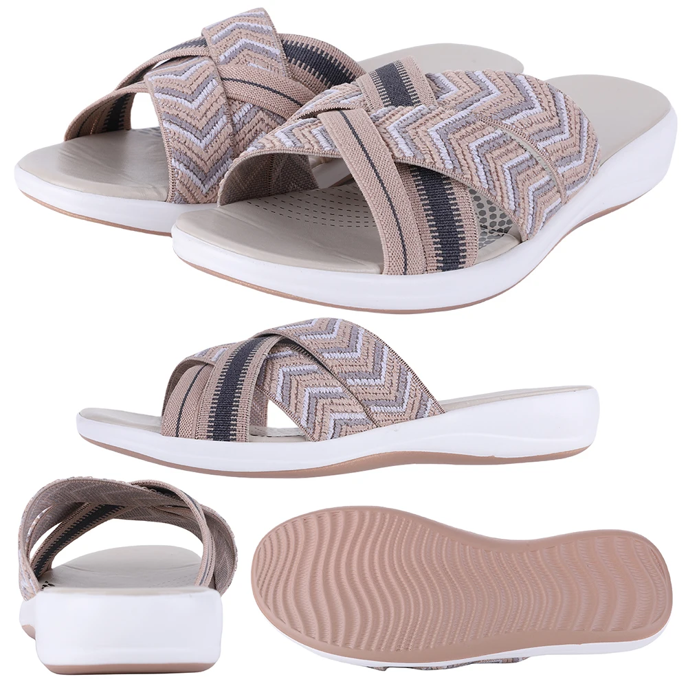 Pantofola estiva da donna nuova all'aperto Open Toe sandalo morbido Trend Slides scarpa da spiaggia femminile traspirante comode calzature ortopediche