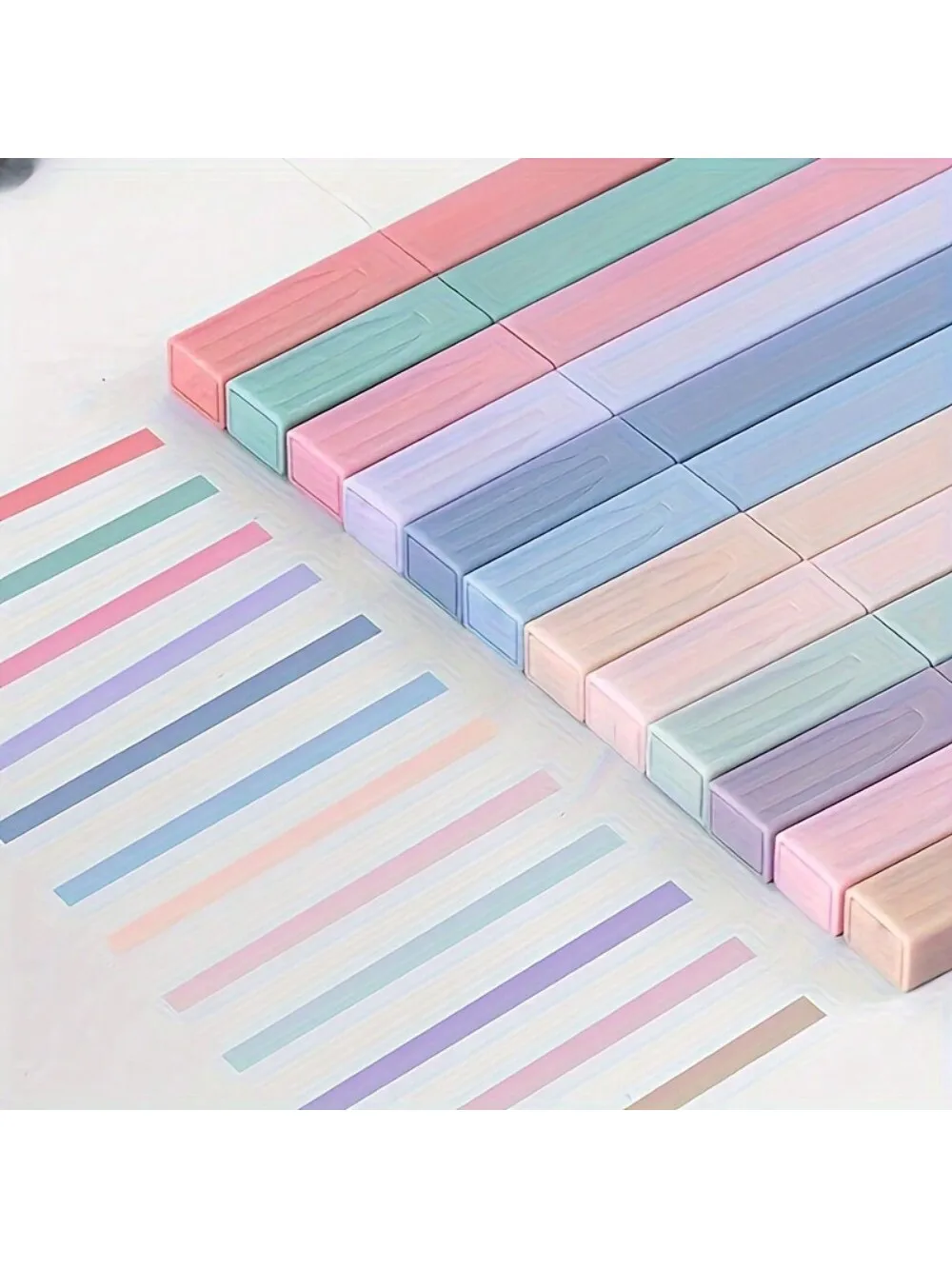 6/12/24pcs Pastel Highlighter Set - Ink-Free & Smudge-Proof for Journals, School Supplies, Office - Easter Gifts for Teens