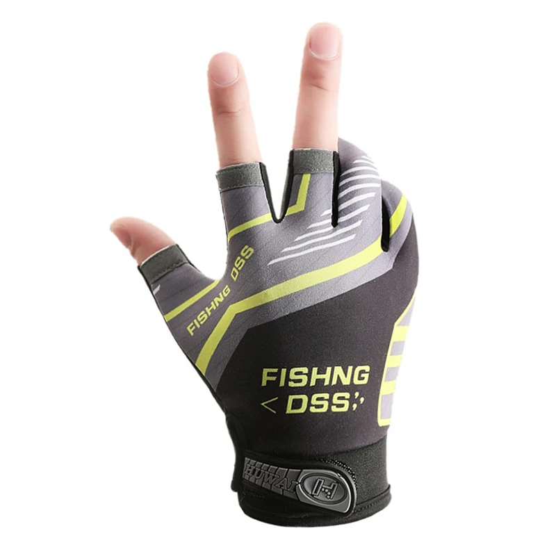 New Fishing Gloves Fishing Routes Sun Protection Anti Slip Ice Silk Breathable Thin GlovesAcc