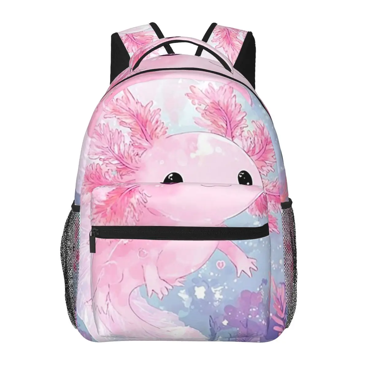 

Cute Cartoon Axolotl In Coral Reef Student Backpack School Bag Hiking Travel Daypack for Boys Girls Bookbag Shoulder Bags