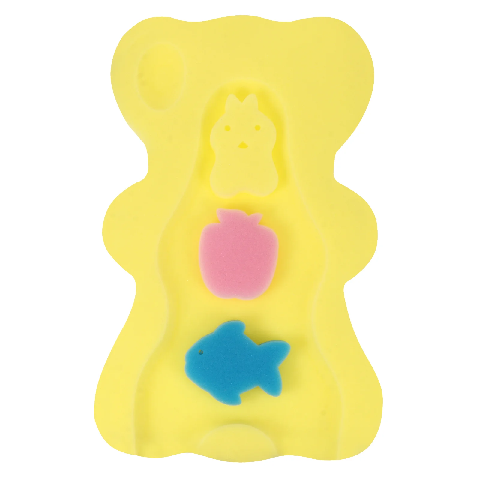 

Baby Bath Sponge Seat Mat Bathmat Non-slip Skin Friendly Tub Yellow Bathroom Mats