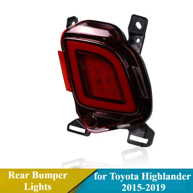 لتويوتا هايلاندر 2015 2016 2017 2018 2019 1 زوج LED المصد الخلفي أضواء الضباب مصباح عاكس الكبح الديناميكي بدوره مصباح إشارة