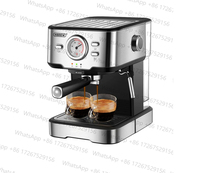 Coffee Machine Cafetera 20 Bar Espresso inox Semi Automatic Expresso Cappuccino Hot Water Steam Temperature Display H5