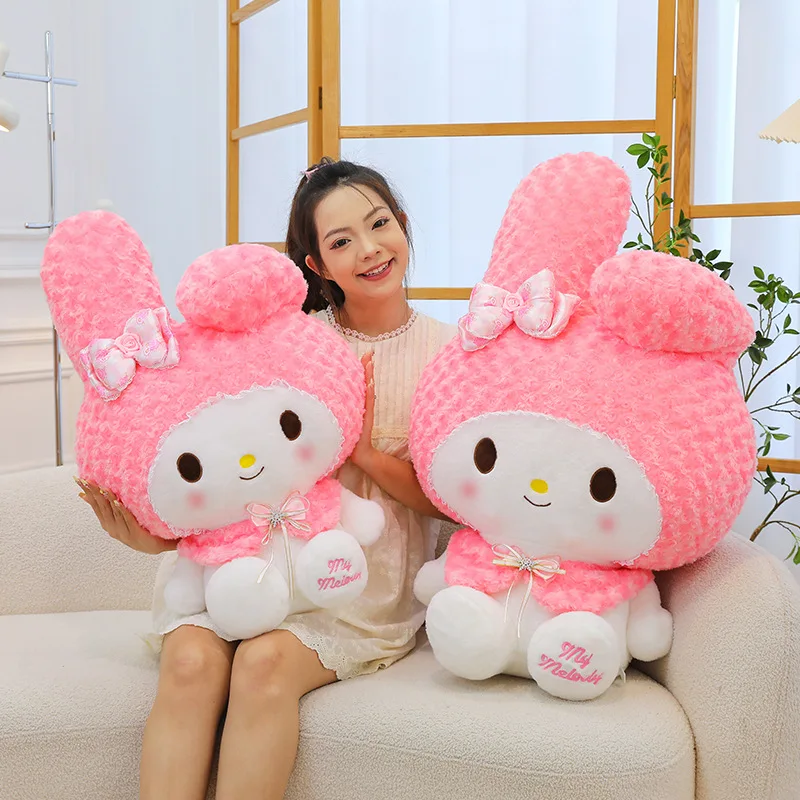 

New My Melody Plush Toy 30-60cm Sanrio Anime Stuffed doll Kawaii Plushies Room Decoration Children's Soft Pillow Ornament Gift