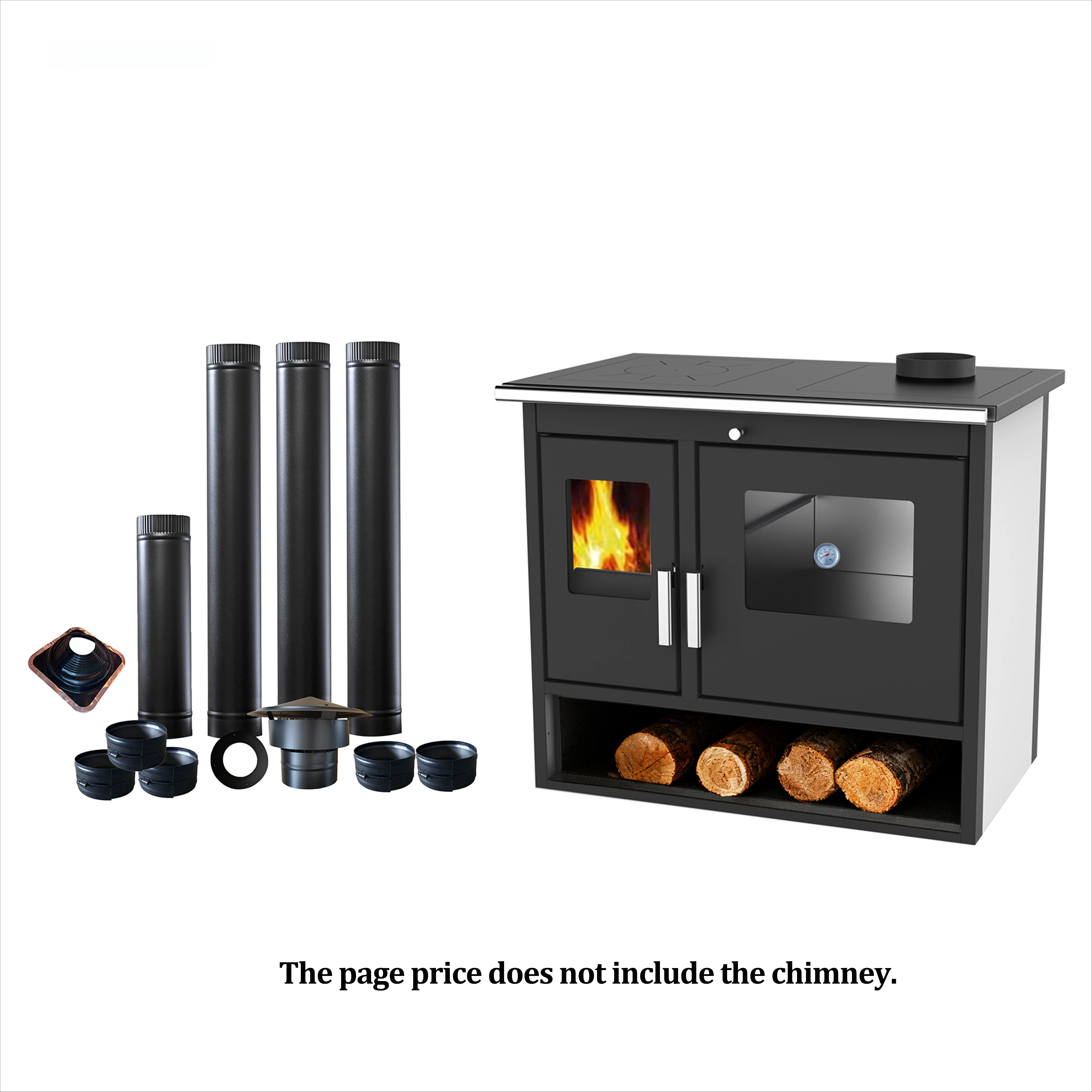 

RC1201A Wood Burning Stove with Oven and Cook Plate Kitchen Appliance for Cooking and Heating Stufa a Legna