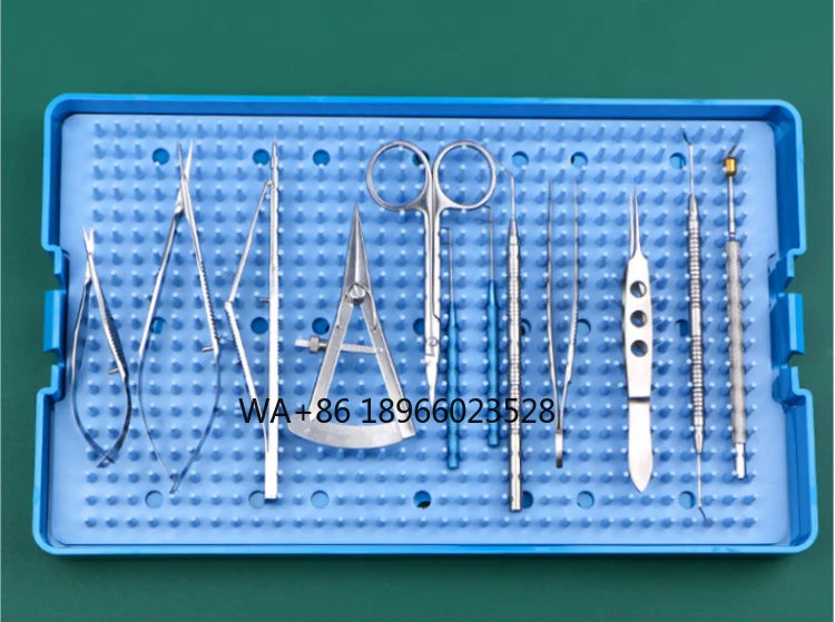 Набор инструментов для микроотправления Glaucoma, набор для хирургии глаз, 13 шт., катаракт