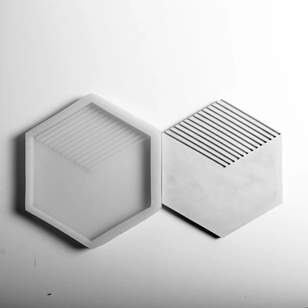 

Силиконовая форма для настенной плитки в скандинавском стиле: шестиугольная, для бетона, цемента, гипса, простой геометрический дизайн