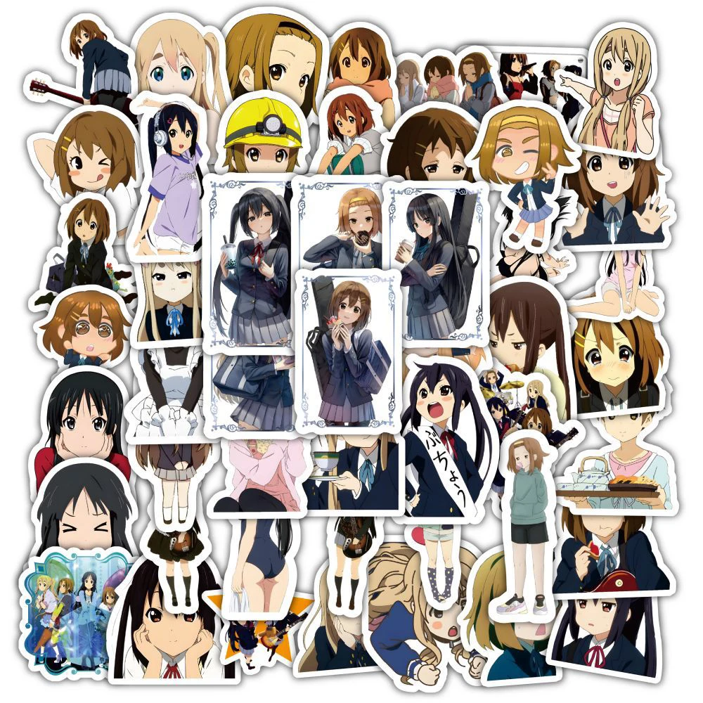 

10/30/60/120pcs Kawaii K-On K-On Anime Stickers Yui Mio Tainaka Ritsu Kotobuki Tsumugi Nakano Azusa Yamanaka Sawako Sticker Toy