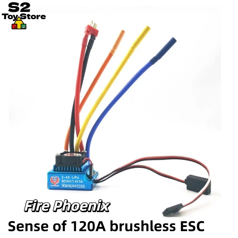 

Бесщеточный регулятор скорости Fire Phoenix Xerun 120A с датчиком, 2S-4S LiPo, BEC 6V/7.4V 5A, для радиоуправляемых моделей автомобилей и лодок, подходит для двигателей 3650 540