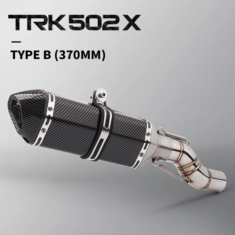 

Motorcycle Exhaust Modified Mid Link Pipe 51mm Muffler For benelli trk502x trk 502x 2018-2021
