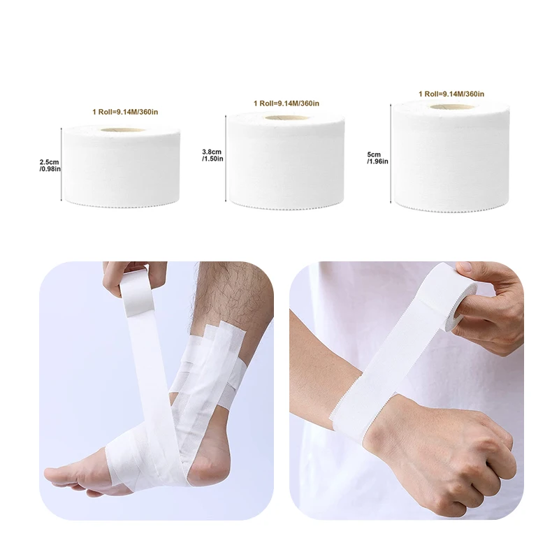 1 لفة من الشريط الرياضي، شريط تدريب رياضي احترافي، شريط ربط رياضي للعناية بالرياضة كغلاف إصابة الإسعافات الأولية