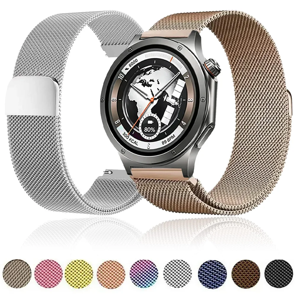 20mm 22mm Metall-Milanese-Armband für Oneplus Watch 4/3/2/Lite OPPO X3-S-X2 Magnetisches Armband Amazfit Balance 3/Bip Max/Active 3 2
