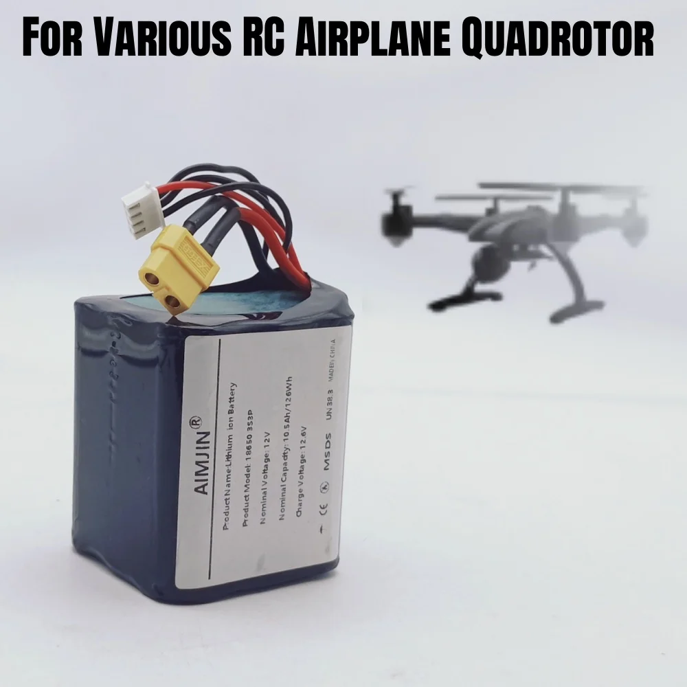 New 12V Battery 12.6V 10.5Ah 3S3P Li-ion Use Single Cell NCR18650 Combination Suitable for Parrot Disco and Various Drones - view 6