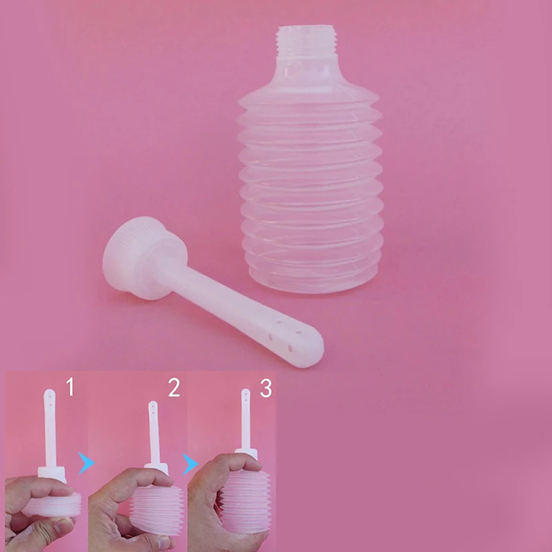 1Pc Disposable Enema Rectal Syringe with Vaginal Rinse Plug Anal Vaginal Shower Cleaner Sprayer Medical Grade Adult Anal Toy